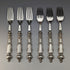 Late 19th Century British Antique Silver Plated Fish Cutlery 6 Pair Set in Wooden Box Martin & Hall